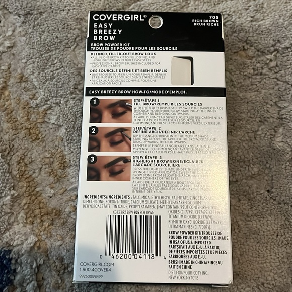 NWT Covergirl Brow Powder Kit 705 Rich Brown - Picture 3 of 8